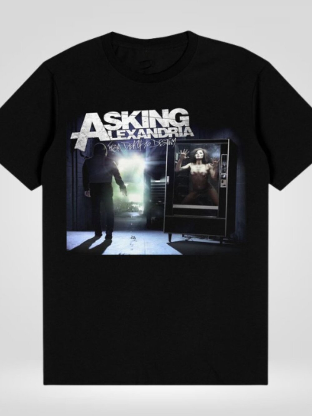 Asking Alexandria Metalcore Graphic Tee - From Death to Destiny Album Art